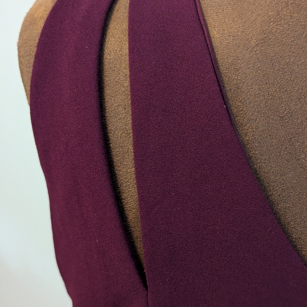 Lulus So Flirty Burgundy One-Shoulder Cutout Asymmetrical Formal Prom Dress, M - Picture 6 of 14